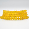Yellow Agate Semi-precious Gemstone Round Beads Sample strand / Bracelet - 6mm, 8mm sizes - 7.5"