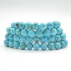 Turquoise ( Dyed) Semi-precious Gemstone Round Beads Sample strand / Bracelet - 6mm, 8mm sizes, 7.5"