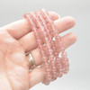 Natural Strawberry Quartz Semi-precious Gemstone Round Beads Sample strand / Bracelet - 6mm, 8mm sizes - 7.5"