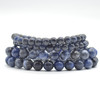 Natural Sodalite Semi-precious Gemstone Round Beads Sample strand / Bracelet - 6mm, 8mm sizes - 7.5"