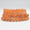 Natural Red Aventurine Semi-precious Gemstone Round Beads Sample strand / Bracelet - 6mm, 8mm sizes - 7.5"