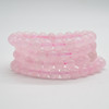 Natural Rose Quartz Semi-precious Gemstone Round Beads Sample strand / Bracelet - 6mm, 8mm sizes - 7.5"