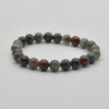 African Bloodstone Gemstone Round Bead Sample strand / Bracelet- 8mm - 7.5"