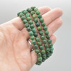 African Jade Gemstone Round Bead Sample strand / Bracelet - 6mm - 7.5"