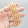 Gold Rutilated Quartz Gemstone Round Beads Sample strand / Bracelet - 6mm - 7.5"