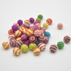100% Wool Felt Balls - 1.5cm - 100 Count - Assorted Swirl Felt Balls - Primary Colours
