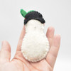 100% Wool Felt Snowman - 2 Count - 9cm x 5cm x 2.5cm