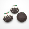 100% Wool Felt Christmas Pudding - 2 Count - 8cm x 7cm x 3.5cm