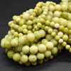 High Quality Grade A Natural Dentritic Green Opal Semi-precious Gemstone Round Beads - 6mm, 8mm, 10mm sizes - 15" strand