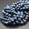 High Quality Grade A Natural Blue Spinel Semi-precious Gemstone Round Beads - 6mm, 8mm sizes - 15" strand