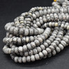 High Quality Grade A Natural Grey Crazy Lace Agate Semi-precious Gemstone Rondelle / Spacer Beads - 6mm, 8mm, 10mm - 15" strand