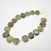 High Quality Grade A Natural Green Garnet Semi-precious Gemstone Faceted Side Drilled Rectangle Pendants / Beads - 15" strand