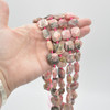 High Quality Grade A Natural Rhodochrosite Semi-precious Gemstone Faceted Square Pendants / Beads - 14mm - 16mm - 15" strand