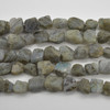 Raw Natural labradorite Semi-precious Gemstone Chunky Nugget Beads - approx 11mm - 13mm x 13mm - 15mm - approx 15" long strand