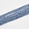 High Quality Grade A Natural Blue Aventurine Semi-precious Gemstone Round Tube Beads - 4mm x 2mm - 15" strand