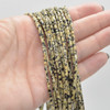 High Quality Grade A Natural Dalmatian Jasper Semi-precious Gemstone Round Tube Beads - 4mm x 2mm - 15" strand