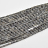 High Quality Grade A Natural Larvikite Semi-precious Gemstone Round Tube Beads - 4mm x 2mm - 15" strand