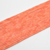 High Quality Orange Coral (dyed from natural white coral) Semi-precious Gemstone Round Tube Beads - 4mm x 2mm - 15" strand