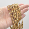 High Quality Grade A Natural Picture Jasper Semi-precious Gemstone Round Tube Beads - 4mm x 2mm - 15" strand