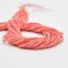 High Quality Pink Coral (dyed from natural white coral) Semi-precious Gemstone Round Tube Beads - 4mm x 2mm - 15" strand