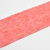 High Quality Pink Coral (dyed from natural white coral) Semi-precious Gemstone Round Tube Beads - 4mm x 2mm - 15" strand