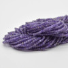 High Quality Grade A Natural Amethyst Semi-precious Gemstone Faceted Cube Beads - 2mm - 2.5mm - 15" strand