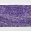 High Quality Grade A Natural Amethyst Semi-precious Gemstone Faceted Cube Beads - 2mm - 2.5mm - 15" strand