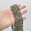 High Quality Grade A Natural Chrysocolla Semi-precious Gemstone Faceted Cube Beads - 2mm - 2.5mm - 15" strand