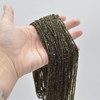 High Quality Grade A Natural Golden Sheen Obsidian Semi-precious Gemstone Faceted Cube Beads - 2mm - 2.3mm - 15" strand