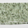 High Quality Grade A Natural Green Rutilated Quartz Semi-precious Gemstone Faceted Cube Beads - 2mm - 2.5mm - 15" strand
