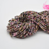 High Quality Grade A Natural Multi-Colour Tourmaline Semi-precious Gemstone Faceted Cube Beads - 2mm - 2.4mm - 15" strand 02