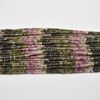 High Quality Grade A Natural Graduated Multi-Colour Tourmaline Semi-precious Gemstone Faceted Cube Beads - 2mm - 2.4mm - 15" strand