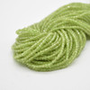 High Quality Grade A Natural Peridot Semi-precious Gemstone Faceted Cube Beads - 2mm - 2.5mm - 15" strand