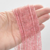 High Quality Grade A Natural Strawberry Quartz Semi-precious Gemstone Faceted Cube Beads - 2mm - 2.5mm - 15" strand