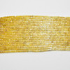 High Quality Grade A Natural Graduated Yellow Opal Semi-precious Gemstone Faceted Cube Beads - 2mm - 2.2mm - 15" strand