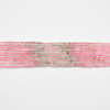 High Quality Grade A Natural Green and Pink Strawberry Quartz Semi-Precious Gemstone FACETED Round Beads - 2mm - 15" strand