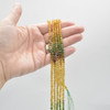 High Quality Grade A Natural Multi-Colour Tourmaline Yellow and Green Semi-Precious Gemstone FACETED Round Beads - 4mm - 15" strand