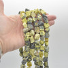 Raw Natural Yellow Turquoise Semi-precious Gemstone Chunky Nugget Beads - 13mm - 15mm x 12mm - 15mm - 15" strand