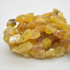 Raw Natural Yellow Opal Semi-precious Gemstone Chunky Nugget Beads - 15mm - 18mm x 13mm - 15mm - 15" strand