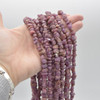 Raw Natural Ruby Semi-precious Gemstone Small Chunky Nugget Chip Beads - 6mm - 8mm x 7mm - 12mm - 15" strand