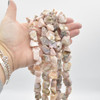 Raw Natural Pink Peruvian Opal Semi-precious Gemstone Chunky Nugget Beads - 10mm - 13mm x 15mm - 19mm - 15" strand