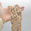 Raw Natural Peach Moonstone Semi-precious Gemstone Chunky Nugget Beads - 13mm - 17mm x 13mm - 17mm - 15" strand