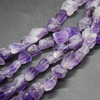 Raw Natural Lavender Amethyst Semi-precious Gemstone Chunky Nugget Beads - 10mm - 15mm x 9mm - 13mm - 15" strand