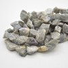 Raw Natural labradorite Semi-precious Gemstone Chunky Nugget Beads - 15mm - 20mm x 15mm - 22mm - 15" strand