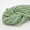 High Quality Grade A Natural Green Aventurine Semi-precious Gemstone Rondelle / Spacer Beads - 5mm x 3mm - 15" strand