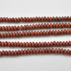 High Quality Grade A Natural Red Jasper Semi-precious Gemstone Rondelle / Spacer Beads - 4mm x 2.5mm - 15" strand