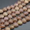 High Quality Grade A Natural Strawberry Quartz Semi-precious Gemstone Heart Shaped Beads - 12mm - 15" strand