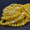 Yellow Banded Agate Gemstone Round Beads - 4mm 6mm 8mm 10mm sizes