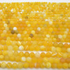 Yellow Banded Agate Frosted Matte Gemstone Round Beads - 4mm 6mm 8mm 10mm sizes