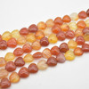 High Quality Grade A Carnelian Red Agate Semi-precious Gemstone Heart Beads - 12mm - 15" strand